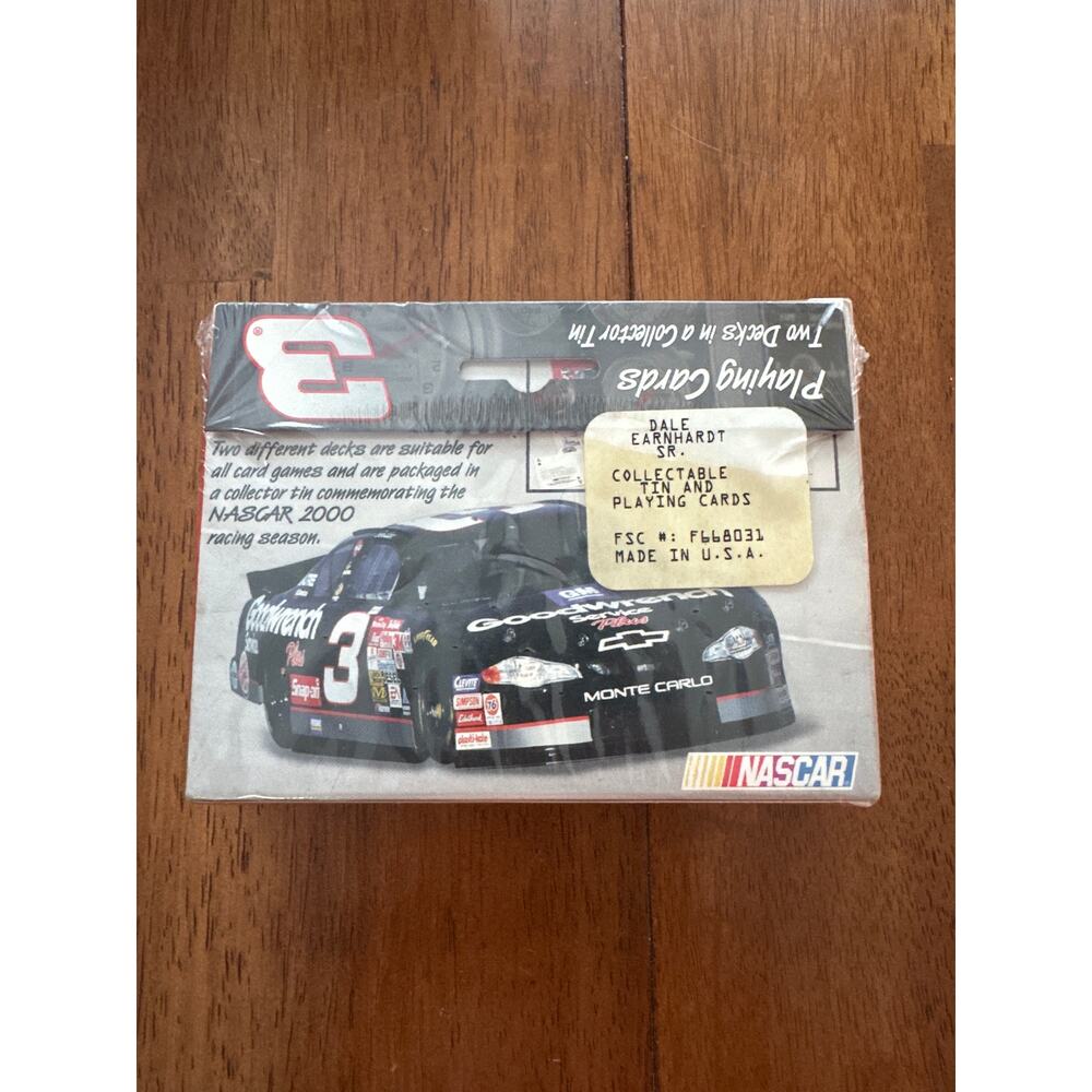 Vintage Dale Earnhardt Sr Playing Cards NASCAR 2000 Collector Tin Sealed #3